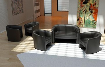 Офисный диван двухместный Крон, экокожа в Твери - предосмотр 1